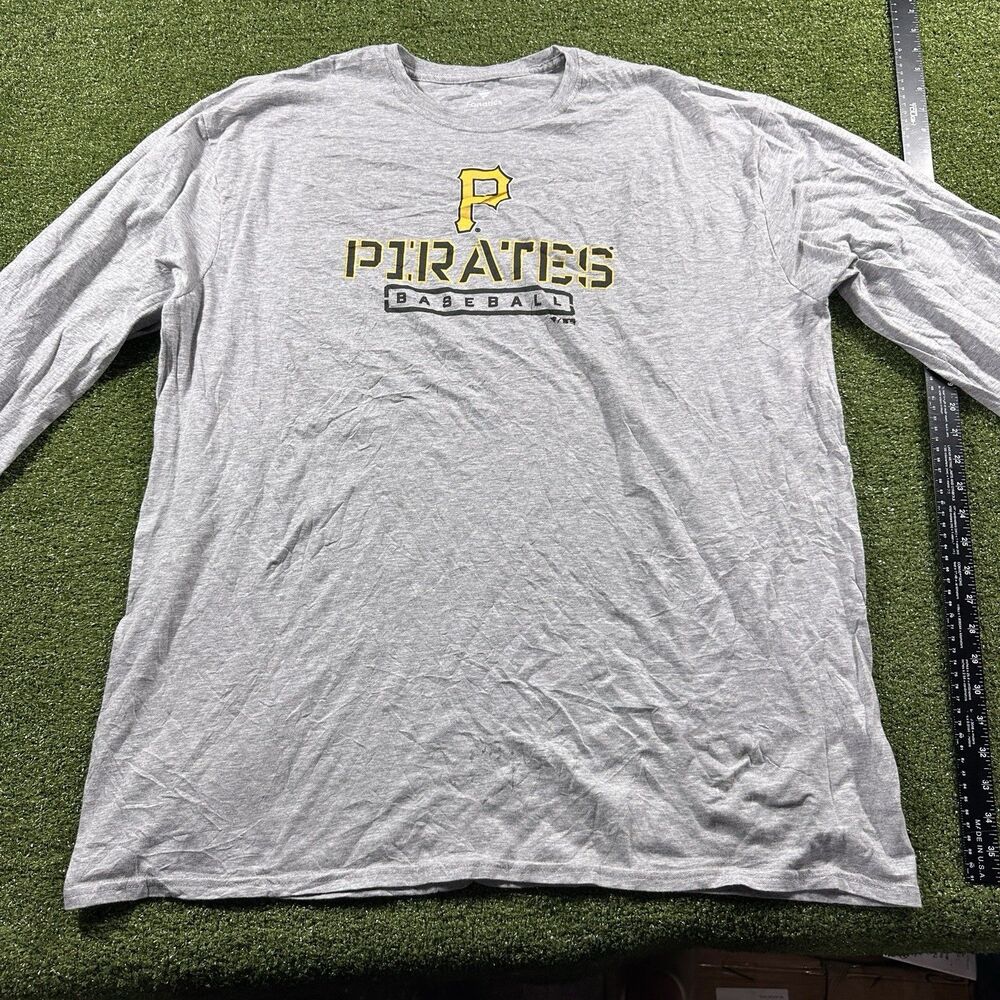 Pittsburgh Pirates Fanatics Men's 3XL Gray Long Sleeve Shirt NWOT MLB